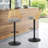 Beech Wood Middle Back Bar Stools Height Adjustable Bar Chairs With Footrest, Set Of 2-817744999