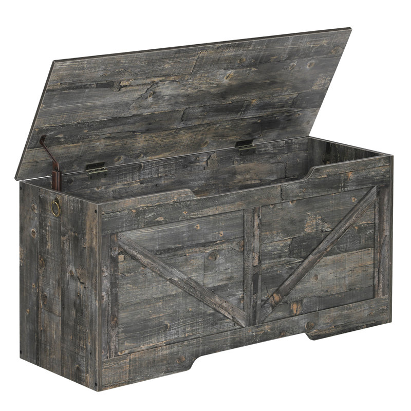 Banc de rangement l 39,4 po Lingle, Gris rétro