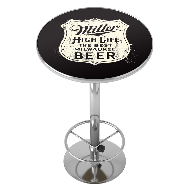 Table de bar avec repose-pieds Miller High Life Shield
