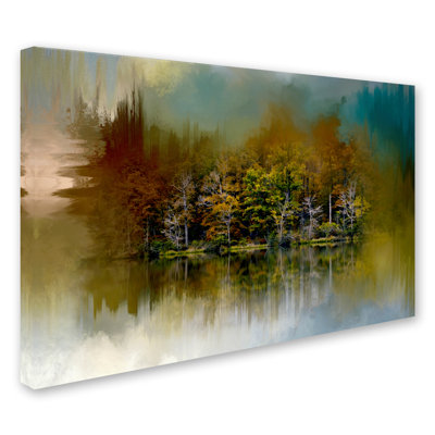 «Abstract Summer Lake» par Vidur, impression sur toile tendue