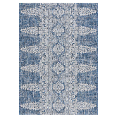 Tapis d'intérieur / extérieur à motif floral Melzina