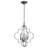 18" 4-light Chrome Pendant Light Fixture Contempo Arabesque Moroccan Style