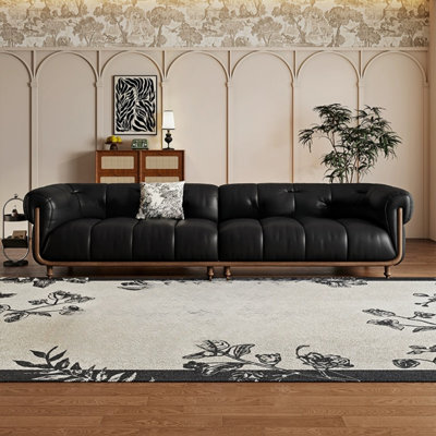 Minimalist Retro Black Living Room Sofa