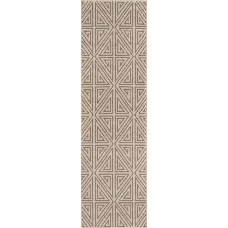 Tapis intérieur / extérieur Tisdale, Tapis de couloir 2 pi 3 po x 7 pi 6 po