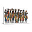 Abstract African Tribal Figures In Colourful Attire-949539849