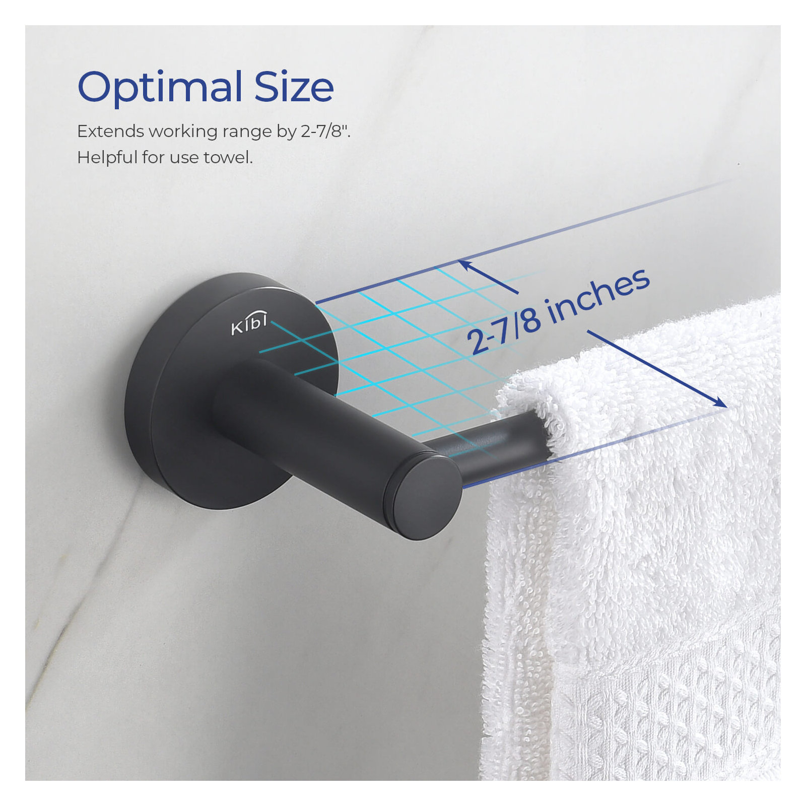 Circular 10'' Towel Bar, Matte Black