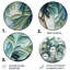 «Green Minimalims Palm Trees» - art floral rond en métal-1789216311