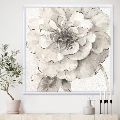 " Indigold Gray Peonies I "
