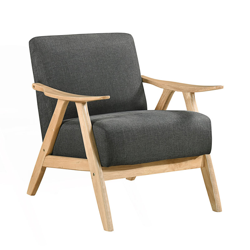 Chaise d'appoint rembourrée 1Pc, chaise confortable, Gris foncé