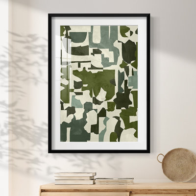 «Earthen Patchwork I», reproduction encadrée