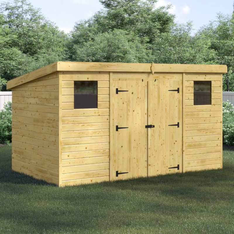 Shiplap Pent Wooden Shed, 12ft. W x 4ft. D