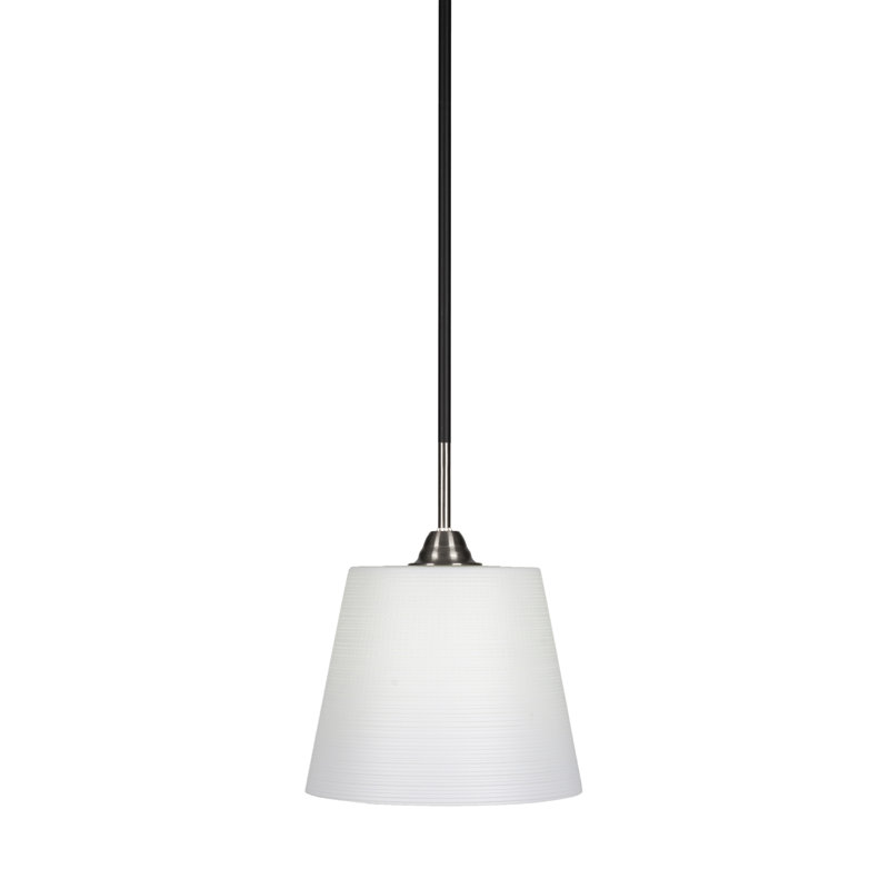 Luminaire suspendu Glenam Paramount, Matrice blanche, Noir mat/nickel brossé