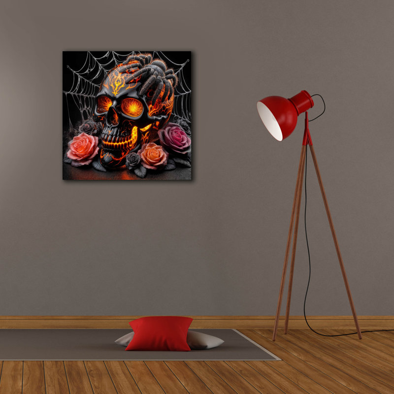 Art mural en toile «Helloween Centeriece» par Rey Klimt, 26 po x 26 po, H 26 po x l 26 po