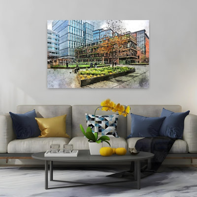 Modern City Park Contemporary Modern Abstract Architecture Autumn Wall Art