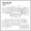 Canapé modulaire moderne avec repose-pieds amovible Modern-1992767153