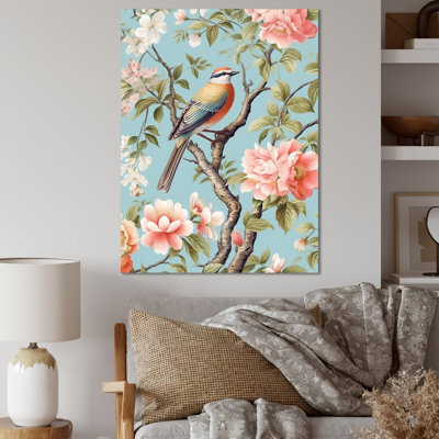 Chinoiserie, oiseaux et pivoines II