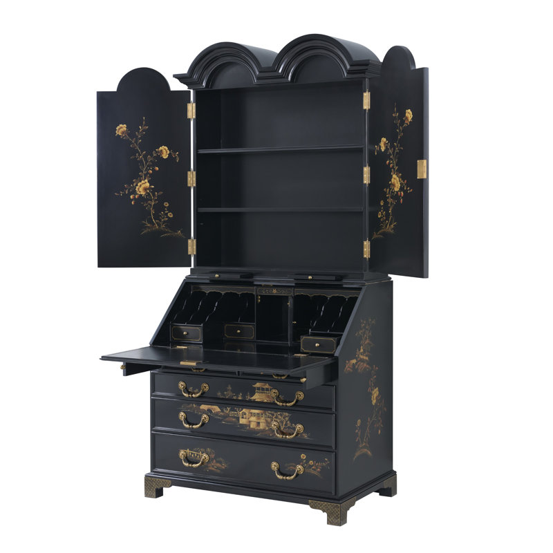 Brushwork Solid Wood Secretary Desk