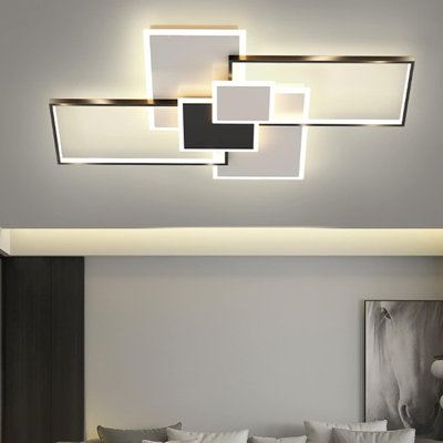 Arthar Dimmable Acrylic LED Semi Flush Mount with Remote Control