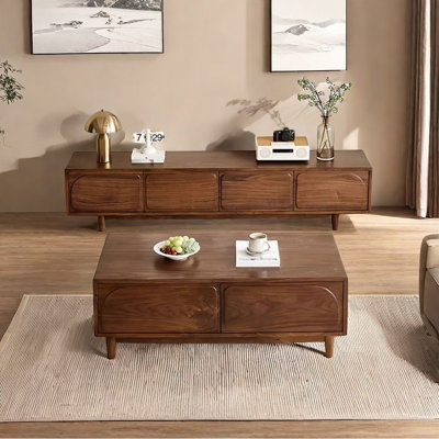 All solid wood fashion TV cabinet coffee table