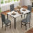 Janece 5 - Piece Dining Set with Velvet Upholstered Dining Chairs-1723959340-1692323360