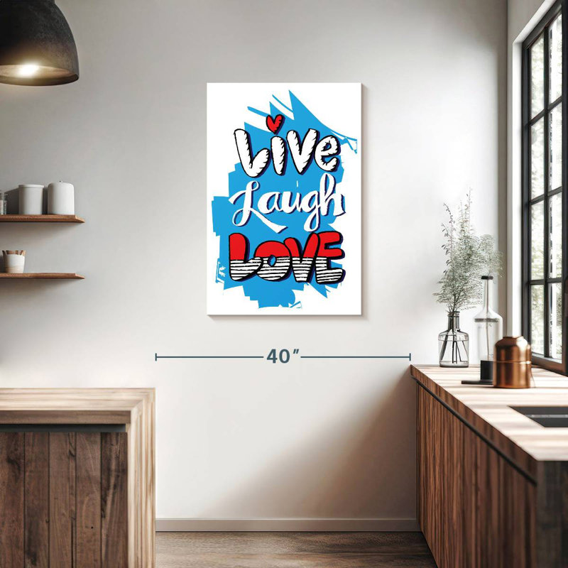 Dessin animé «Live Laugh Love», H 36 po x l 24 po