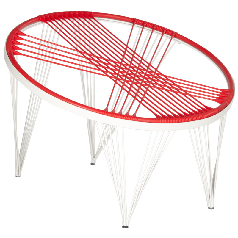 Outdoor Stevie Papasan Chair, Red/White