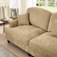 Café en chenille modulaire avec accoudoirs évasés, jupes à plis de volants et pieds fuselés - Canapé confortable à deux places en forme de L, mobile, coussin à multiples configurations-1051664725