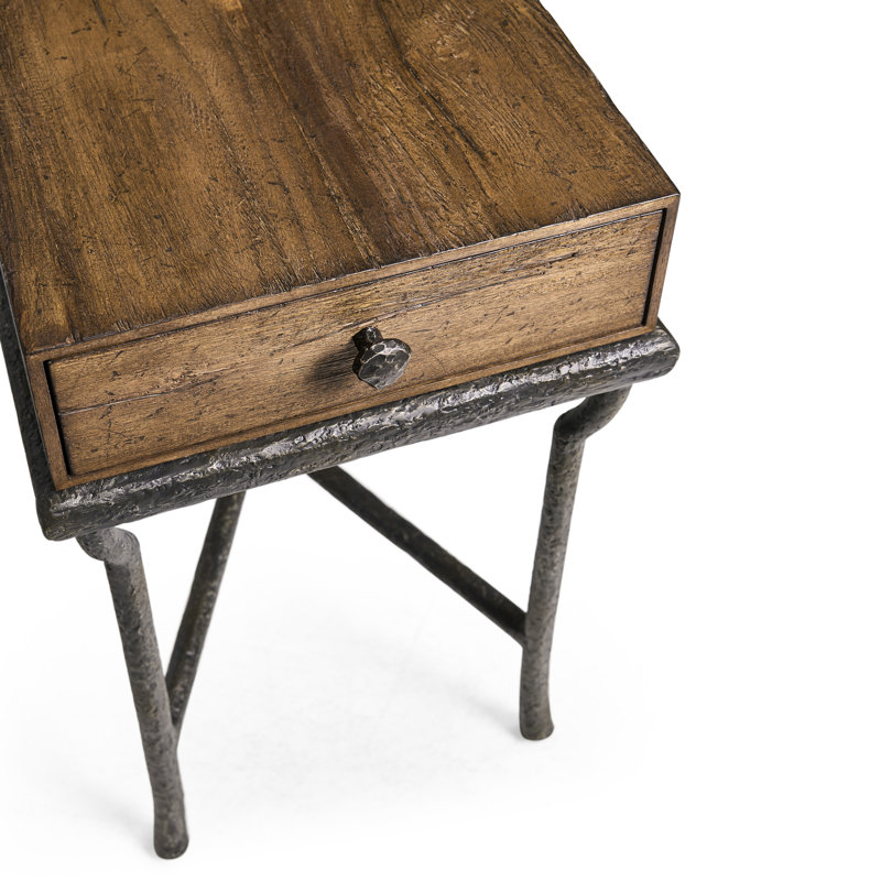 Forge Iron Storage Side Table