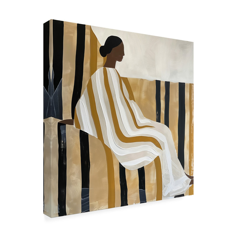 Art sur toile «Bachelor Mowzu Lady in Stripes», H 35 po x l 35 po