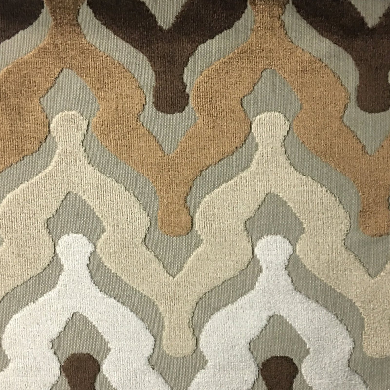 Monroe-Leicester Cut Velvet Upholstery Fabric, Bittersweet