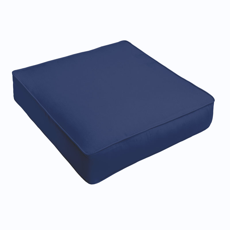 Indoor/Outdoor Seat Cushion, 29" W x 27" D, Poly Solid - Marine