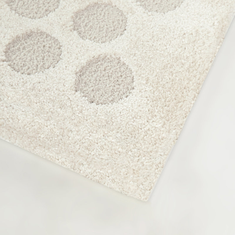 Maceo Cream Modern Geometric Area Rug, Rectangle 5'3" x 7'