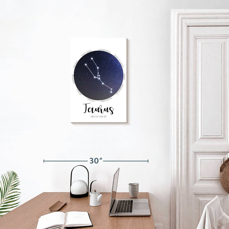 Adella Taurus Zodiac Constellation, 24" H x 16" W