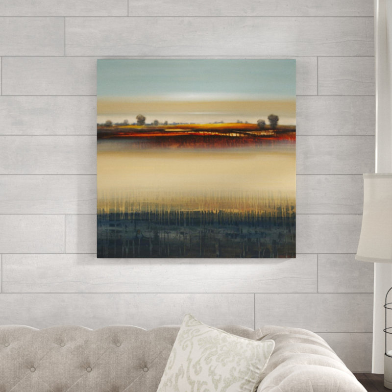 Distant Fields - impression, Couche de verre, H 30 po x l 30 po x P 1,5 po