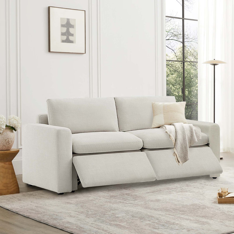 Lana 2 - Piece Upholstered Power Reclining Modular Sofa, Effie Linen Performance Linen