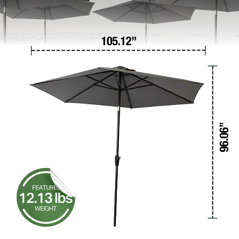 Seanda 88.19'' Beach Umbrella