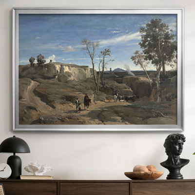Paysage italien avec des cavaliers-Jean-Baptiste-Camille Corot-Toile tendue avec châssis-c. Milieu du 19e siècle