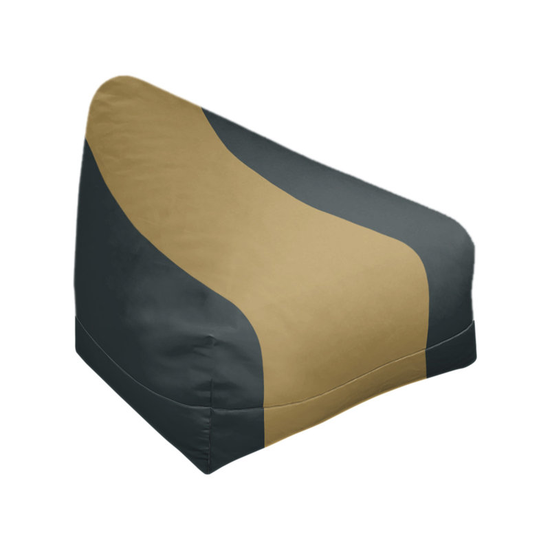 Classic Bean Bag, 30" H x 27" W x 27" D, Steel Gray/Gold