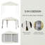Tente à auvent escamotable avec filet Outsunny-128504622