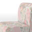 Fauteuil de chambre d'appoint rembourré à motif floral rose