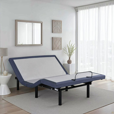 Grand lit réglable avec base de massage et réglages de la tête et des pieds