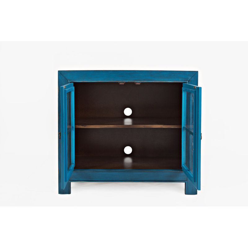 Buffet décoratif 2 portes Cyprien, Bleu turquoise