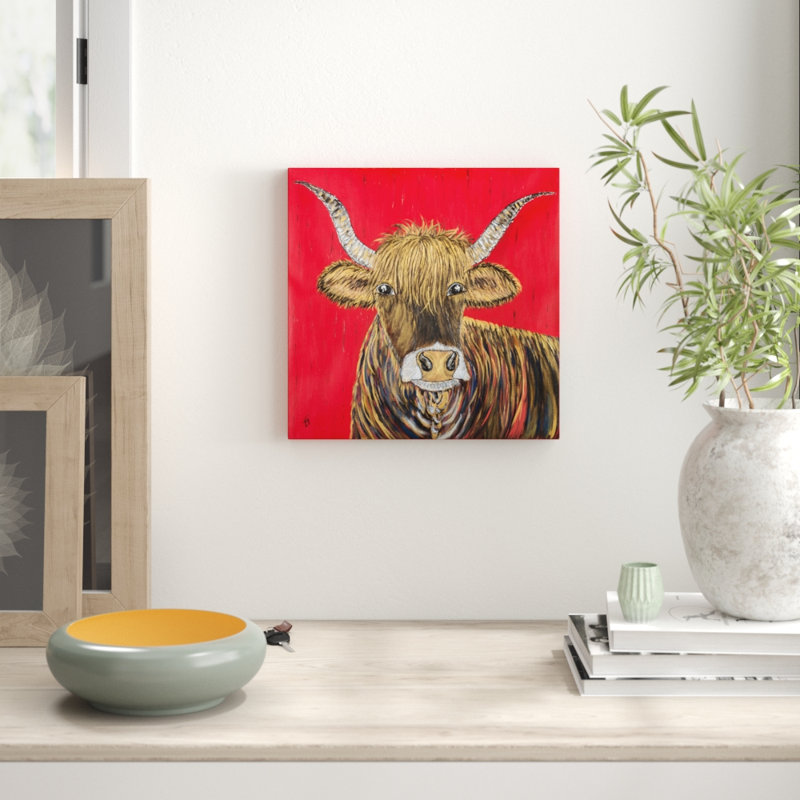 France Gilbert - Wrapped Canvas Painting, 45cm H x 45cm W