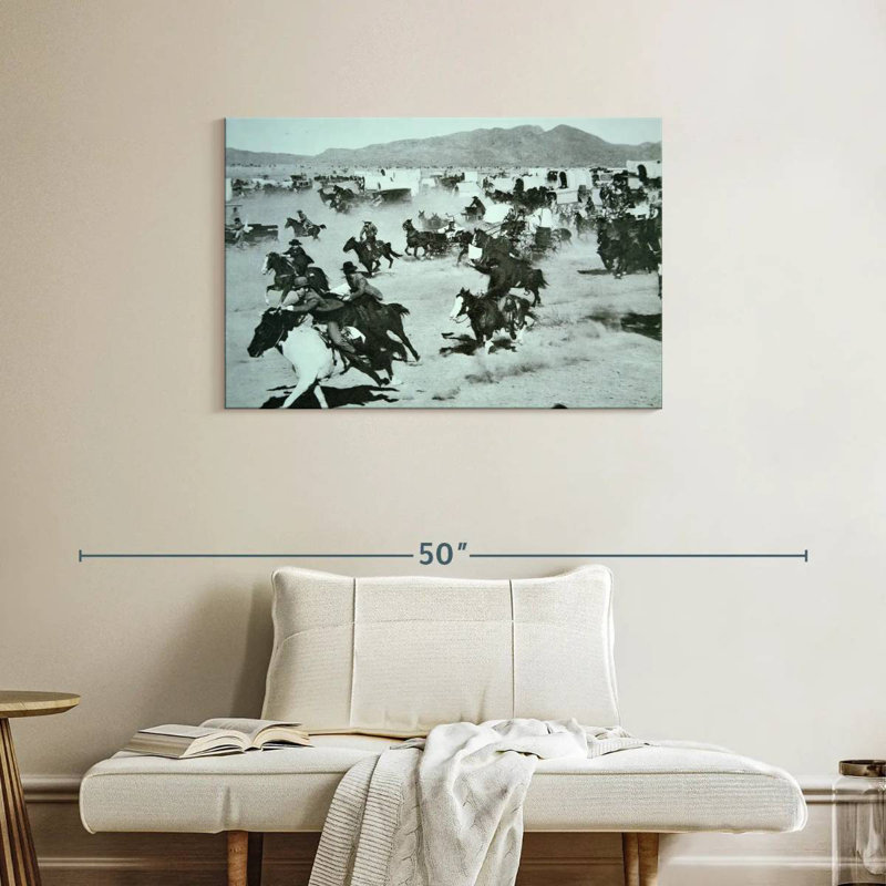 Lelar Oklahoma Land Rush Of 1893, 24" H x 36" W