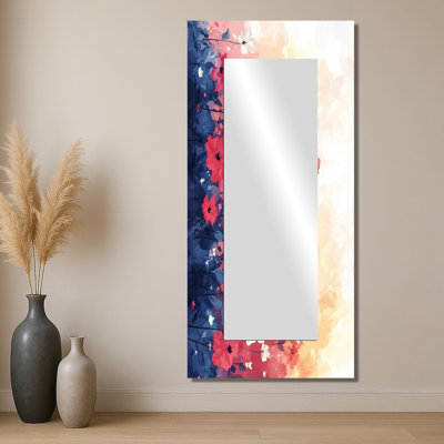 Pastel Sunset Hues Seasonal Flowers - Art mural décoratif miroir floral - imprimé sur métal