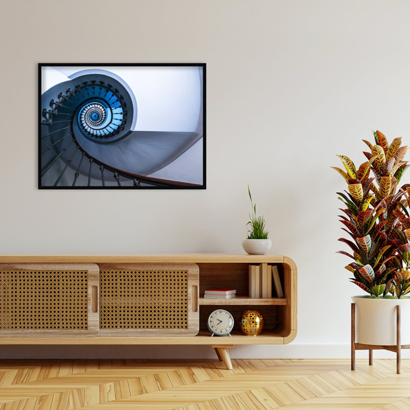 «Deep Blue» par Rana Jabeen, impression sur bois encadrée, H 31 po x l 41 po
