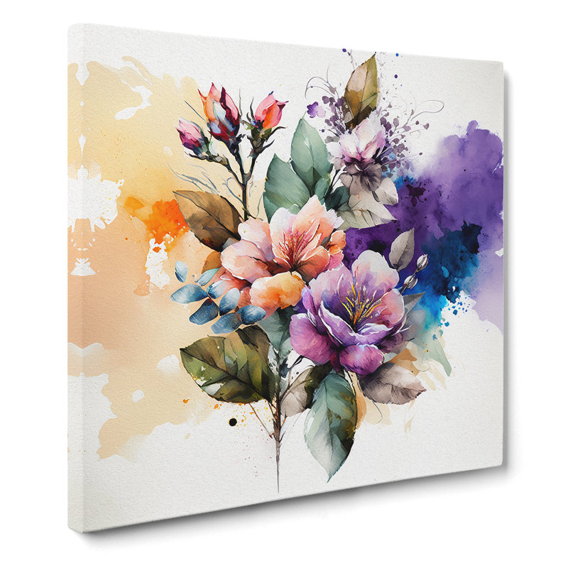 Floral Watercolour - Wrapped Canvas