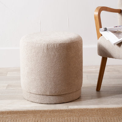44cm Wide Round No Pattern Cocktail Ottoman