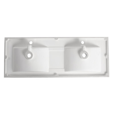 Lavabo de 48 po en résine pour meuble-lavabo, comptoir de meuble-lavabo seulement