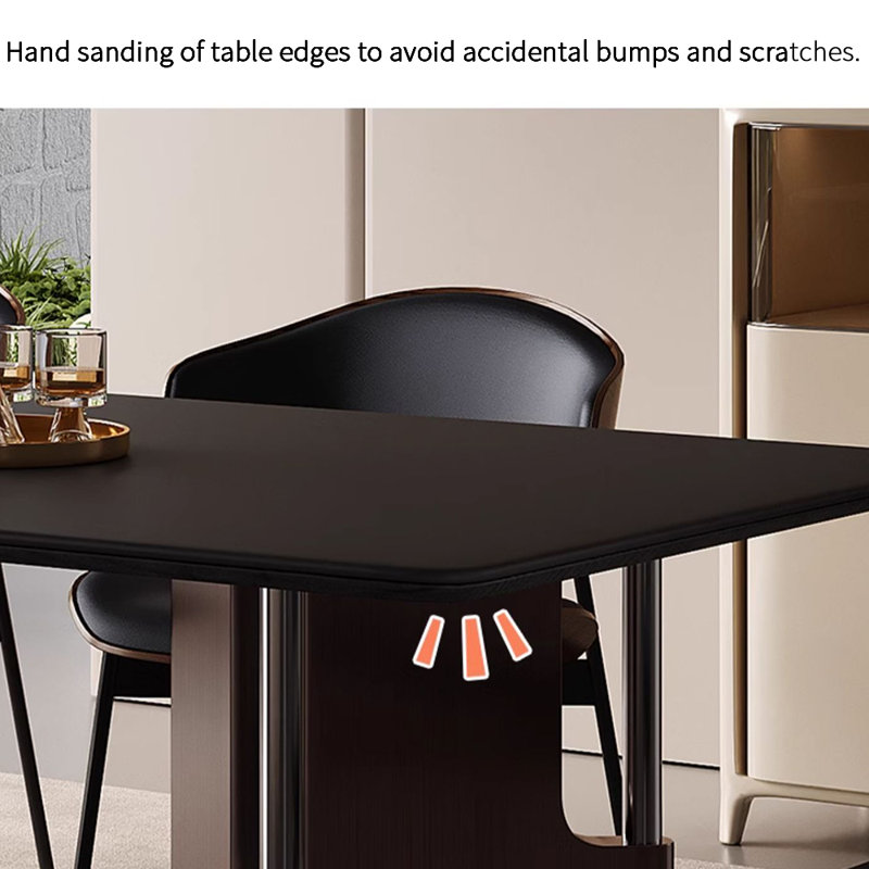 Ensemble de table de salle à manger simple de luxe European Light, H 29,5 po x L 78,7 po x l 35,4 po